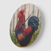 Barnvelder Rooster Rustic Kitchen Clock Grote Klok (Hoek)