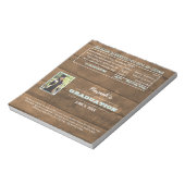 Barnwood Aqua Graduation Favor Candy Wrappers Notitieblok (Linkerzijde)