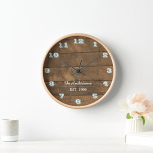 Barnwood Aqua Personalized Clock