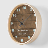 Barnwood Aqua Personalized Clock (Hoek)