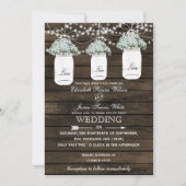 Barnwood baby's ademmoerasbruiloft nodigt uit kaart (Voorkant)