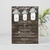 Barnwood baby's ademmoerasbruiloft nodigt uit kaart (Staand voorkant)