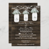 Barnwood baby's ademmoerasbruiloft nodigt uit kaart (Voorkant / Achterkant)