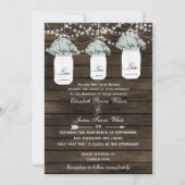 Barnwood baby's ademmoerasbruiloft nodigt uit kaart (Voorkant)