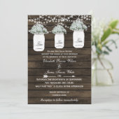 Barnwood baby's ademmoerasbruiloft nodigt uit kaart (Staand voorkant)