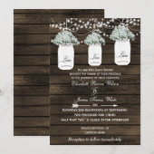 Barnwood baby's ademmoerasbruiloft nodigt uit kaart (Voorkant / Achterkant)