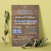 Barnwood Blue Bevestiging Uitnodiging