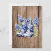 Barnwood & Blue Bonnet Vrijgezellenfeest Kaart (Achterkant)