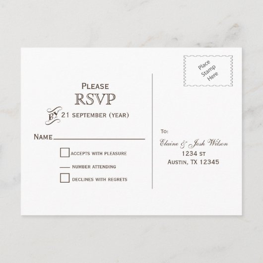 Barnwood Camping Rustic Mountains Wedding rsvp Uitnodiging Briefkaart (Achterkant)