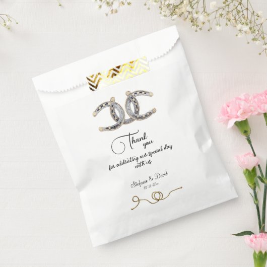 Barnwood Country Lace Hoefijzers bruiloft Bedankzakje (Gezegeld)