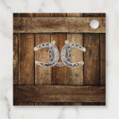 Barnwood, Country Lace & Hoefijzers Wedding Bedankjes Labels (Achterkant)