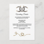 Barnwood, Country Lace & Hoefijzers Wedding Informatiekaartje (Voorkant)