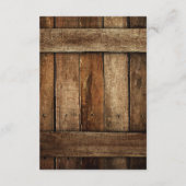 Barnwood, Country Lace & Hoefijzers Wedding Informatiekaartje (Achterkant)