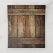 Barnwood, Country Lace & Hoefijzers Wedding Plaatskaartje (Binnenkant ongevouwen)