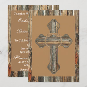 Barnwood Cross met touwen en conchos Kaart