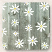 Barnwood Daisy Beverage Coaster Bier Onderzetter (Voorkant)