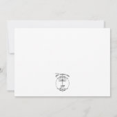 Barnwood en Daisies Bruiloft Bedankkaart (Achterkant)