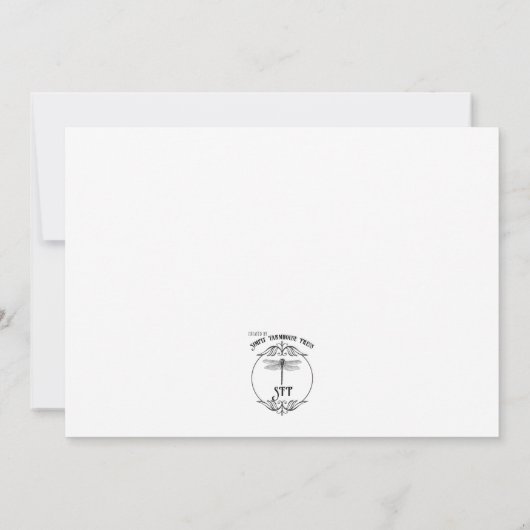 Barnwood en Daisies Bruiloft Bedankkaart (Achterkant)