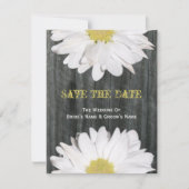 Barnwood en Daisy Wedding Save The Date (Voorkant)
