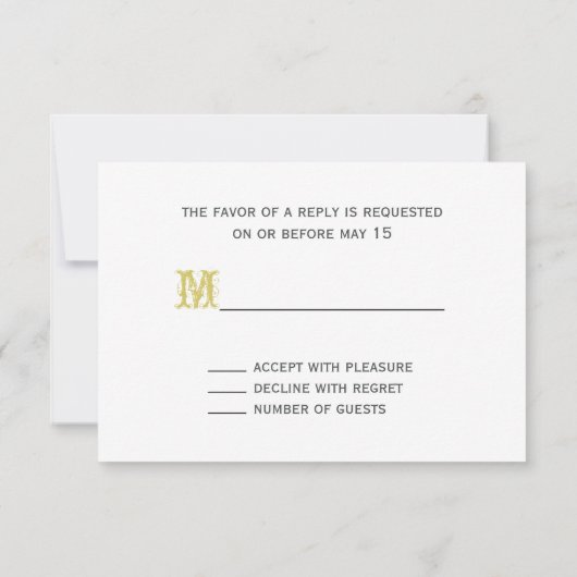 Barnwood en Daisy Wedding Small RSVP (Achterkant)