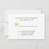 Barnwood en Daisy Wedding Small RSVP Kaartje (Achterkant)