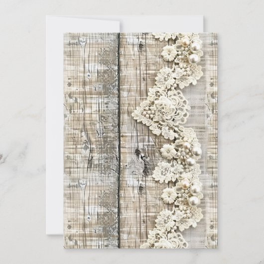 Barnwood en Kant Blank Save The Date (Voorkant)