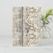 Barnwood en Kant Blank Save The Date (Staand voorkant)