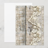 Barnwood en Kant Blank Save The Date (Voorkant / Achterkant)