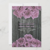 Barnwood en Roses Wedding Invitation Kaart (Voorkant)