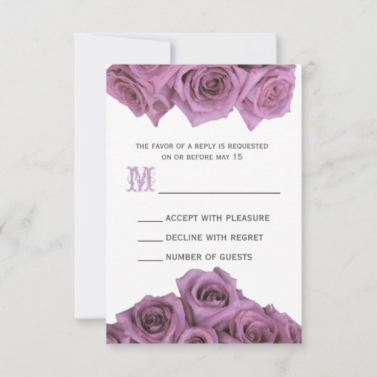 Barnwood en Roses Wedding RSVP (Achterkant)
