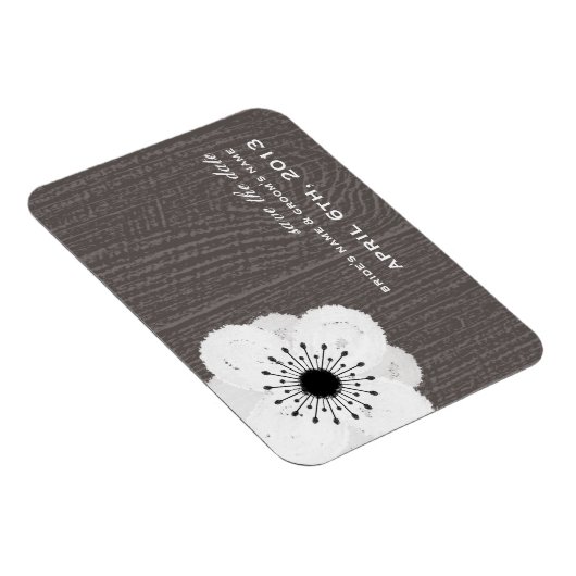 Barnwood geïnspireerd Frans Anemone slaat de datum Magneet (Rechterzijde)