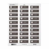 Barnwood Geïnspireerd Lace Heart Address Label (Full Sheet)