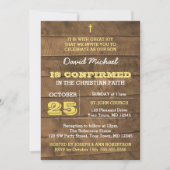 Barnwood Gold Bevestiging Uitnodiging (Voorkant)