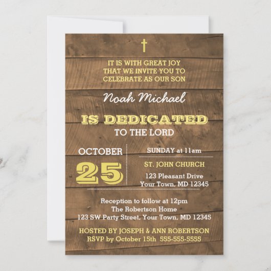 Barnwood Gold Uitnodiging (Voorkant)