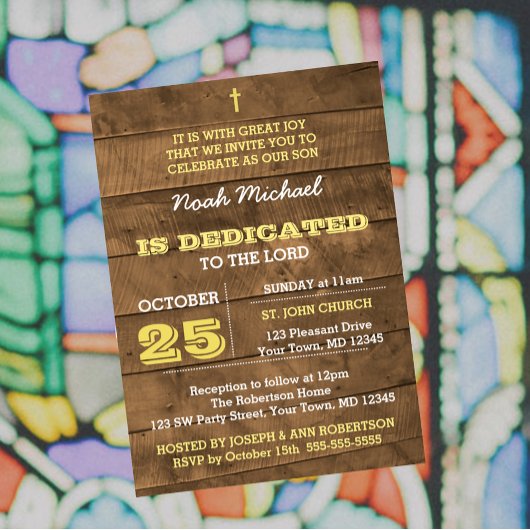 Barnwood Gold Uitnodiging