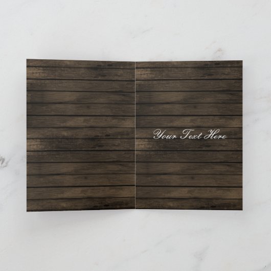 Barnwood herfst bladeren metselaarpotten Dank u ka Bedankkaart (Binnen)