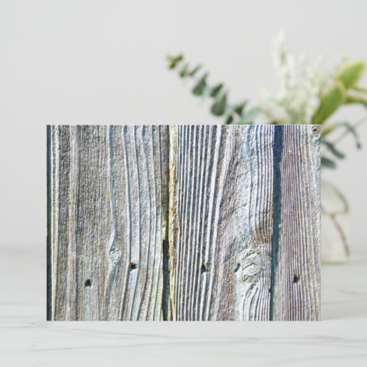 Barnwood hout graan boom schors rustiek noodlijden feestdagenkaart (Staand voorkant)