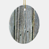 Barnwood hout graan boom schors rustiek noodlijden keramisch ornament (Rechts)