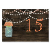 Barnwood koraal metselaar potten bruiloft tafel nu kaart (Voorkant)