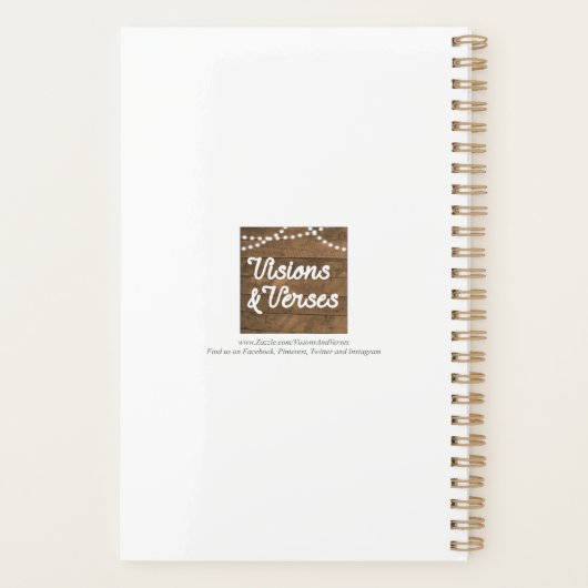 Barnwood Licht Aqua Rustic Persoonlijke Dag Planner (Achterkant)