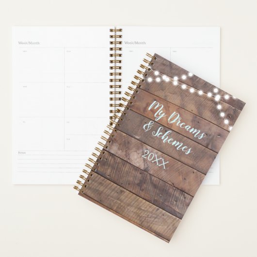 Barnwood Licht Aqua Rustic Persoonlijke Dag Planner