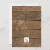 Barnwood Lights Aqua Baby shower Kaart (Achterkant)