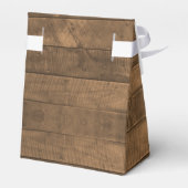 Barnwood Lights Aqua Bruiloft Favor Box Bedankdoosjes (Achterkant)