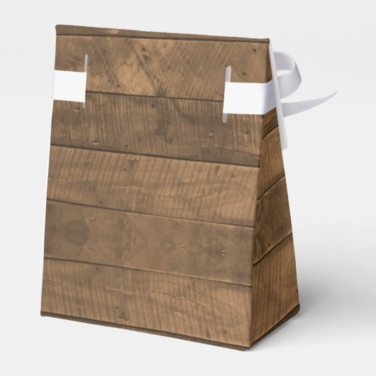 Barnwood Lights Aqua Bruiloft Favor Box Bedankdoosjes (Achterkant)