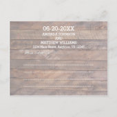 Barnwood Lights Aqua Bruiloft Save the Date Aankondigingskaart (Achterkant)