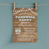 Barnwood Lights Aqua Farewell Party Kaart