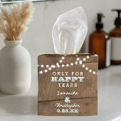 Barnwood Lights Aqua Mini Bruiloft Tissue Dozen Bedankdoosjes