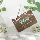 Barnwood Lights Blauwgroen B"H Bat Mitzvah Dank u Bedankkaart