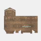 Barnwood Lights Blauwgroen Bat Mitzvah Favor Box Bedankdoosjes (Uitgevouwen)