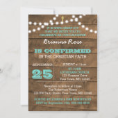 Barnwood Lights Blauwgroen Bevestigingsuitnodiging Kaart (Voorkant)